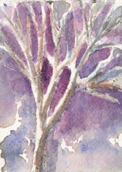"Tree Sculpture" by  Mary Cuff,  Stoughton WI - Watercolor